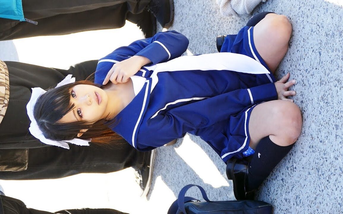 [4k] クルミ Chan 制服 cosplay コミケット コスプレ @k_purarine Japanese 직캠 신소향